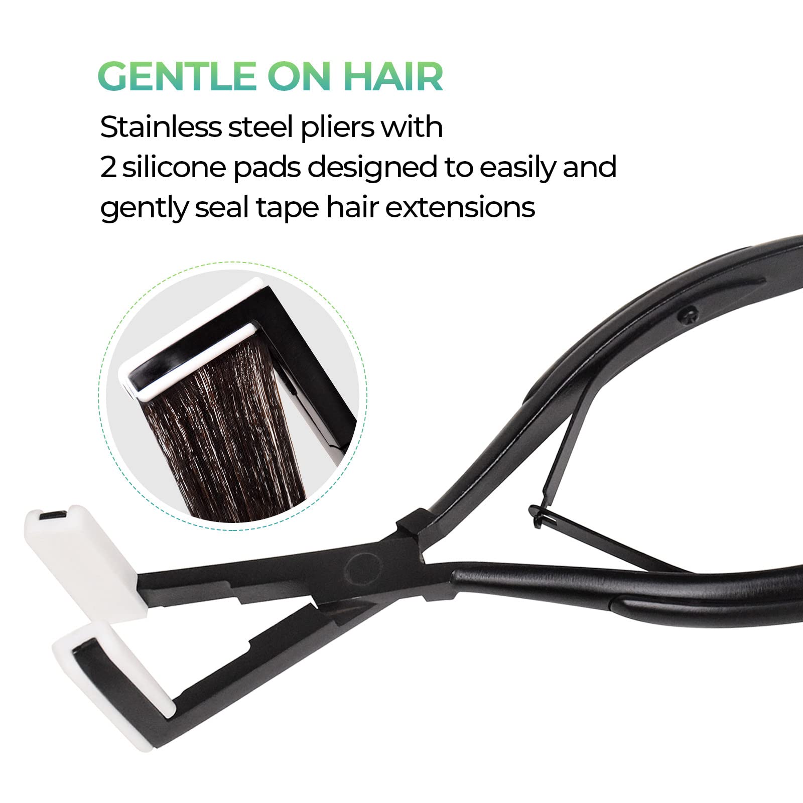 Tape in Hair Extensions Pliers Kit, Black Color
