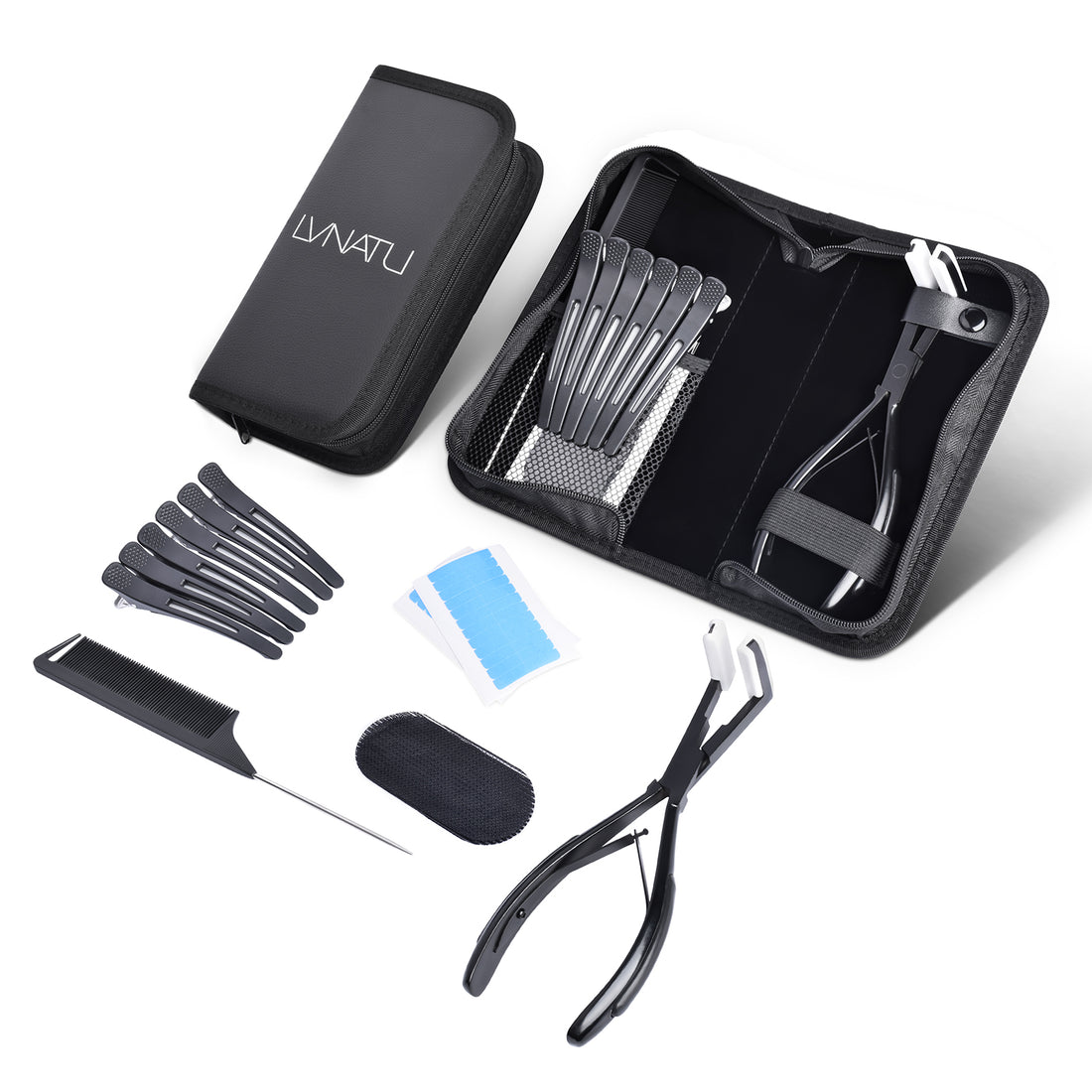 Tape in Hair Extensions Pliers Kit, Black Color